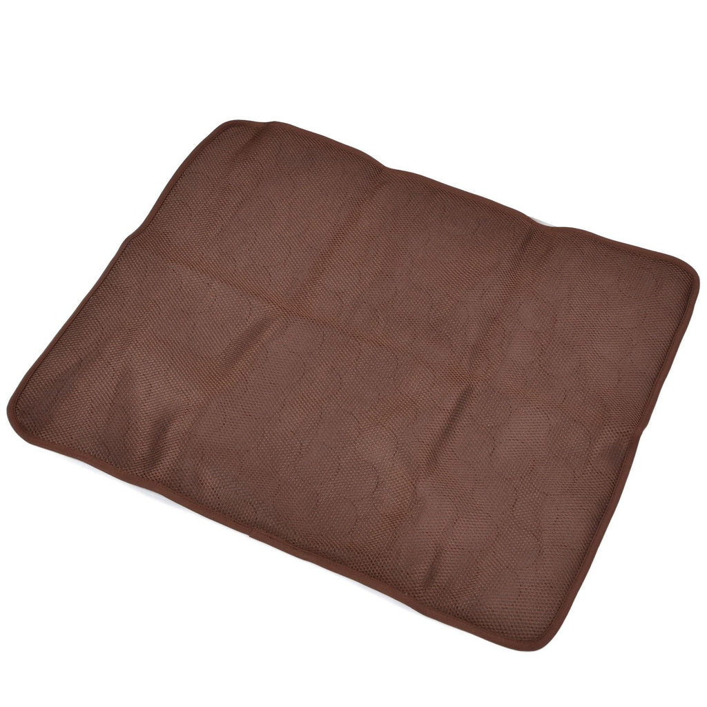 Pet Cooling Mat Breathable Soft Summer Dog Cat Sleeping Pad for Kennel Sofa Bed FloorBrown S
