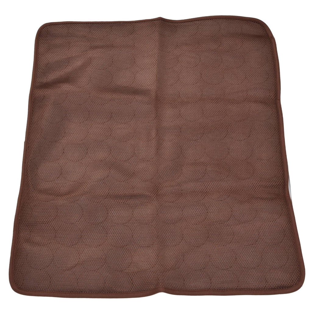 Pet Cooling Mat Breathable Soft Summer Dog Cat Sleeping Pad for Kennel Sofa Bed FloorBrown S
