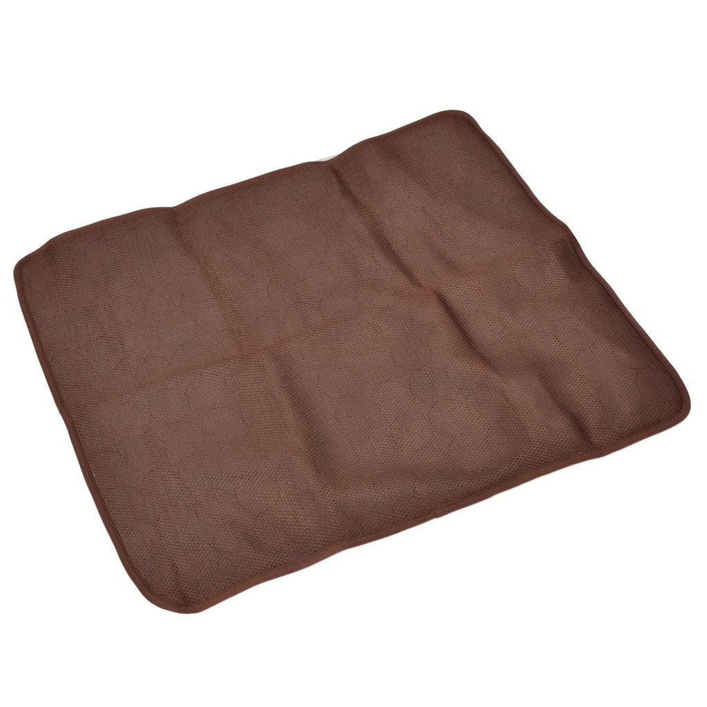 Pet Cooling Mat Breathable Soft Summer Dog Cat Sleeping Pad for Kennel Sofa Bed FloorBrown S