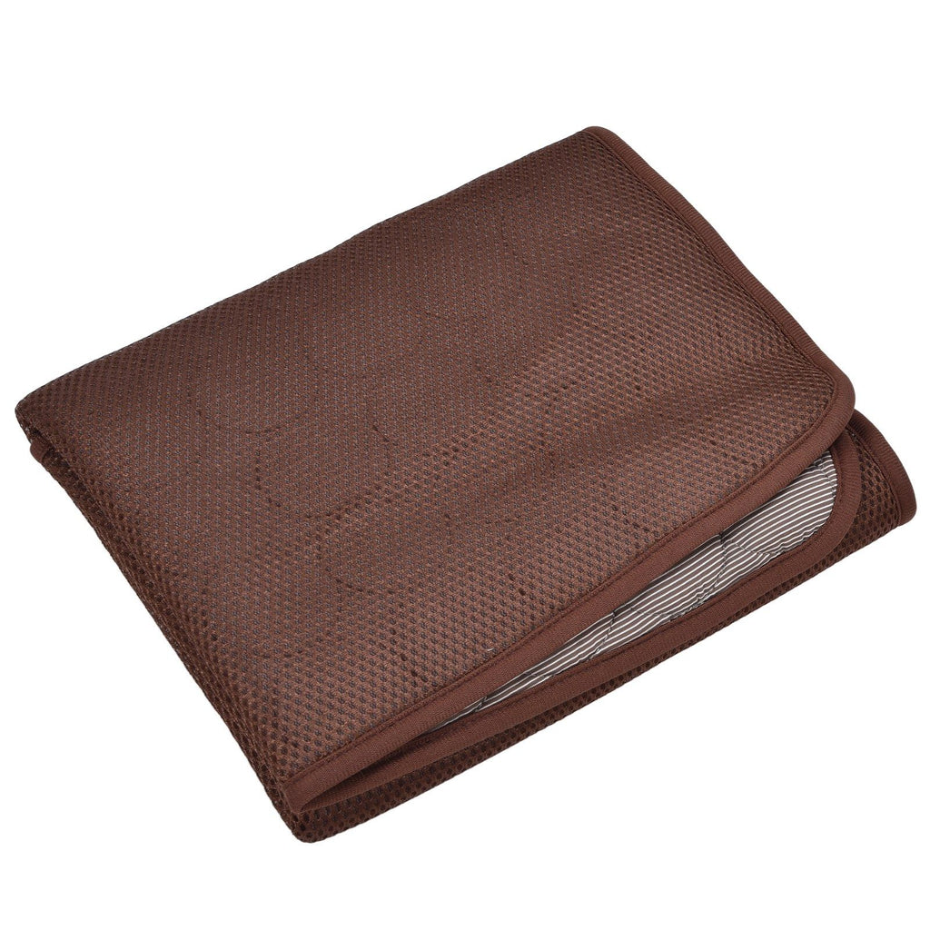 Pet Cooling Mat Breathable Soft Summer Dog Cat Sleeping Pad for Kennel Sofa Bed FloorBrown S