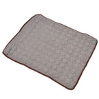 Pet Cooling Mat Breathable Soft Summer Dog Cat Sleeping Pad for Kennel Sofa Bed FloorBrown L