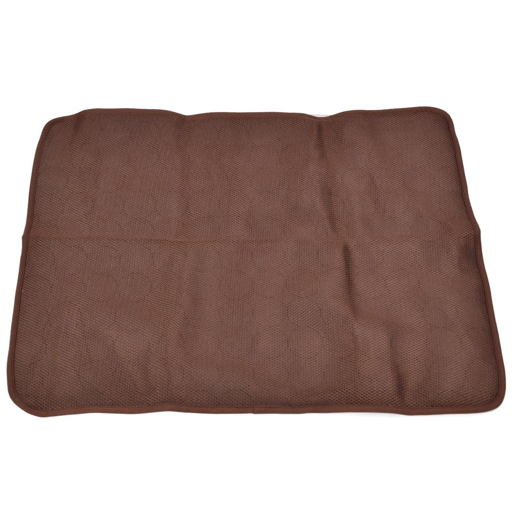 Pet Cooling Mat Breathable Soft Summer Dog Cat Sleeping Pad for Kennel Sofa Bed FloorBrown XXL