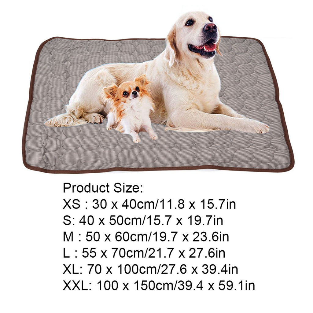 Pet Cooling Mat Breathable Soft Summer Dog Cat Sleeping Pad for Kennel Sofa Bed FloorBrown XXL