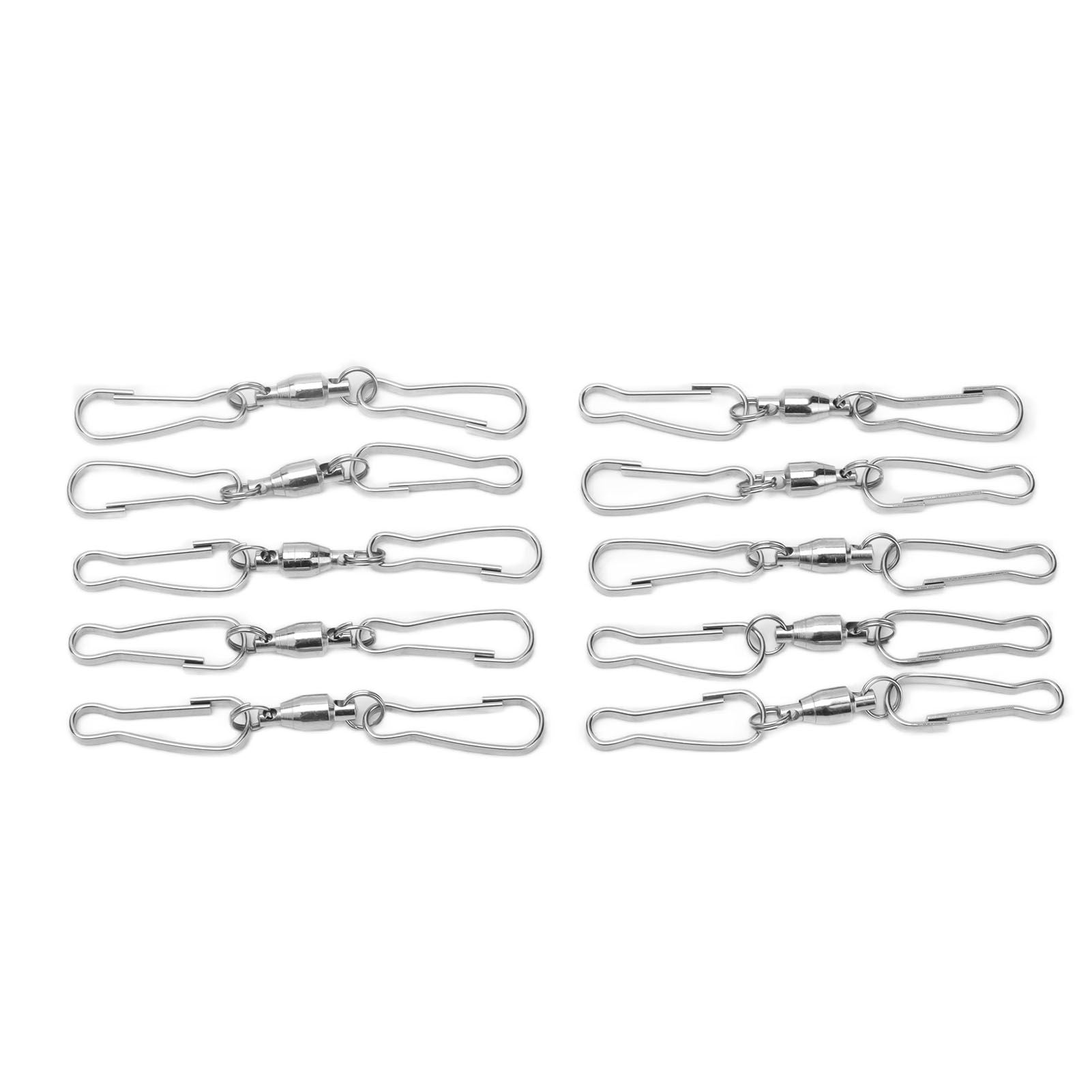 10pcs Hanging Hook Stainless Steel 360° Rotating Hook for Bird Feeder Wind Chimes7cm