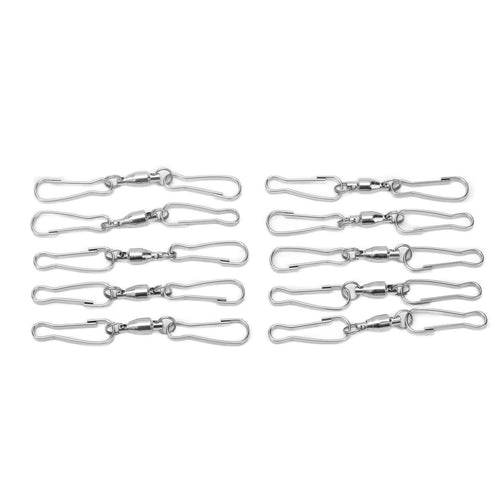 10pcs Hanging Hook Stainless Steel 360° Rotating Hook for Bird Feeder Wind Chimes7cm