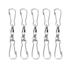 10pcs Hanging Hook Stainless Steel 360° Rotating Hook for Bird Feeder Wind Chimes7cm