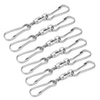 10pcs Hanging Hook Stainless Steel 360° Rotating Hook for Bird Feeder Wind Chimes7cm