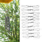 10pcs Hanging Hook Stainless Steel 360° Rotating Hook for Bird Feeder Wind Chimes7cm