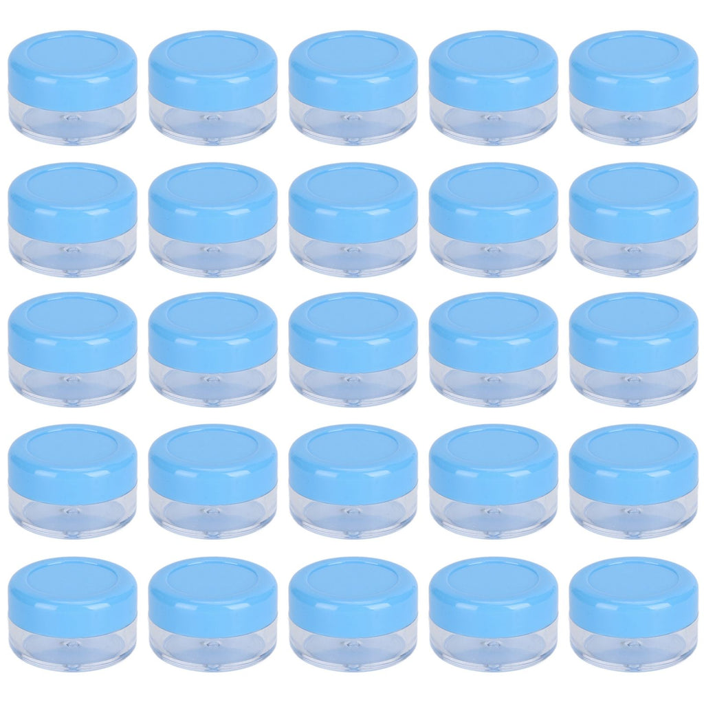Empty Cream Container 25pcs Plastic Compact Round Small Cosmetic Jar for Travel