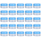Empty Cream Container 25pcs Plastic Compact Round Small Cosmetic Jar for Travel