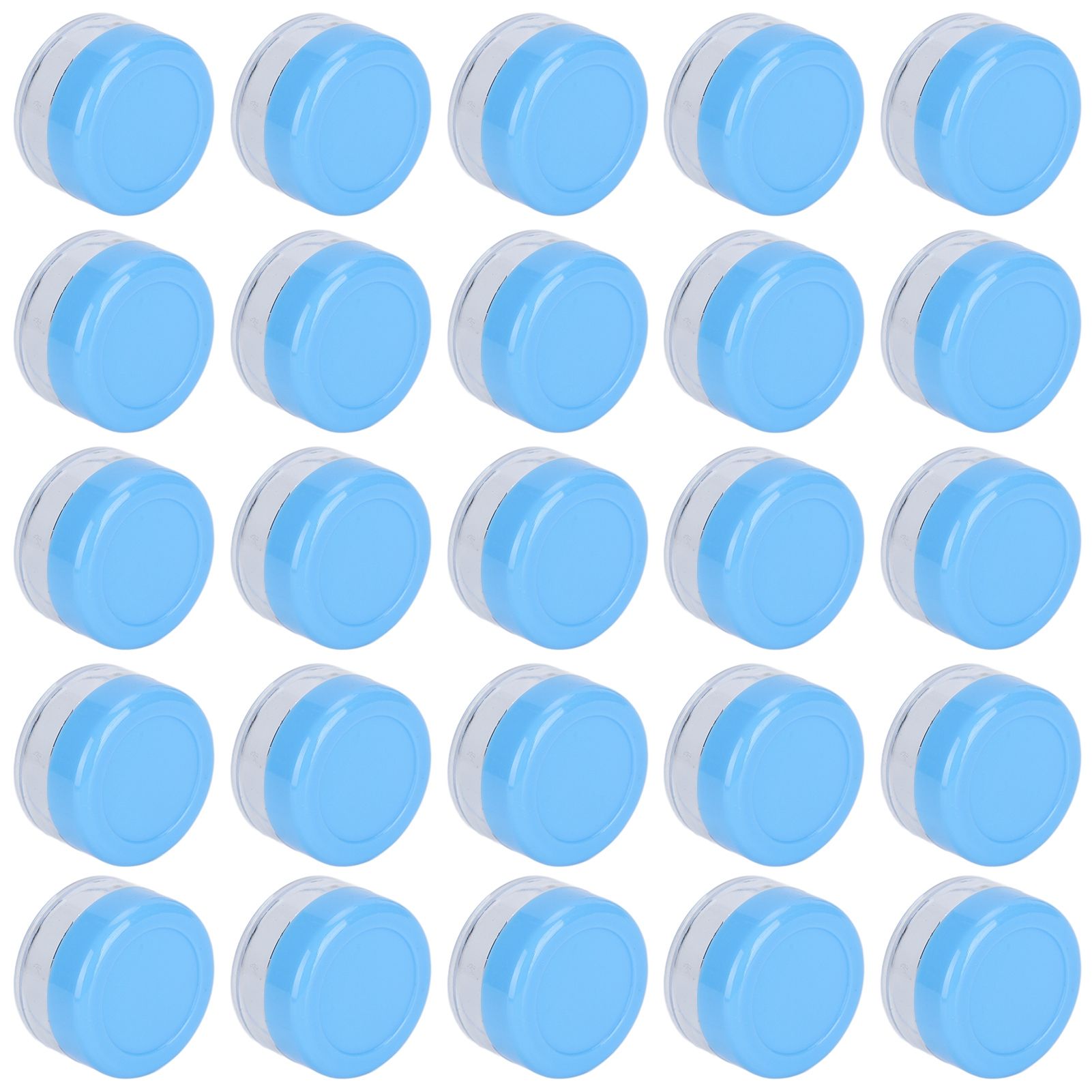 Empty Cream Container 25pcs Plastic Compact Round Small Cosmetic Jar for Travel