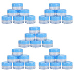 Empty Cream Container 25pcs Plastic Compact Round Small Cosmetic Jar for Travel