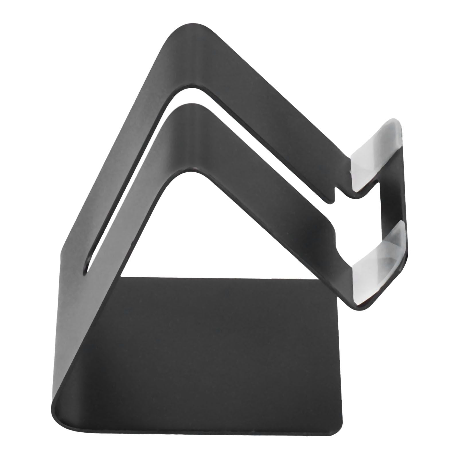 Cell Phone Holder Aluminum Alloy Lightweight and Portable Desk Phone Stand for Mobile Phones and TabletsBlack