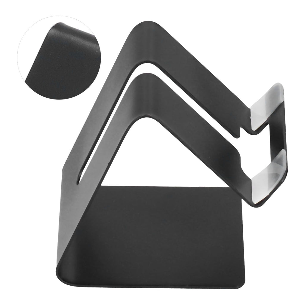 Cell Phone Holder Aluminum Alloy Lightweight and Portable Desk Phone Stand for Mobile Phones and TabletsBlack