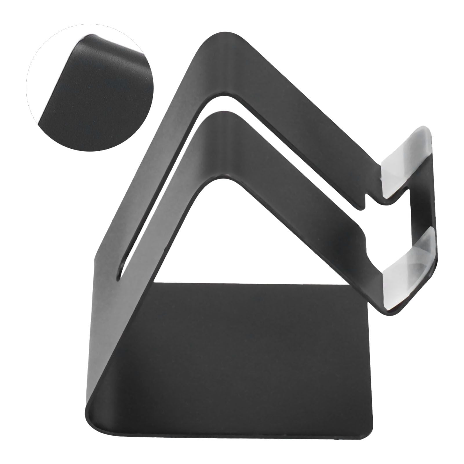 Cell Phone Holder Aluminum Alloy Lightweight and Portable Desk Phone Stand for Mobile Phones and TabletsBlack