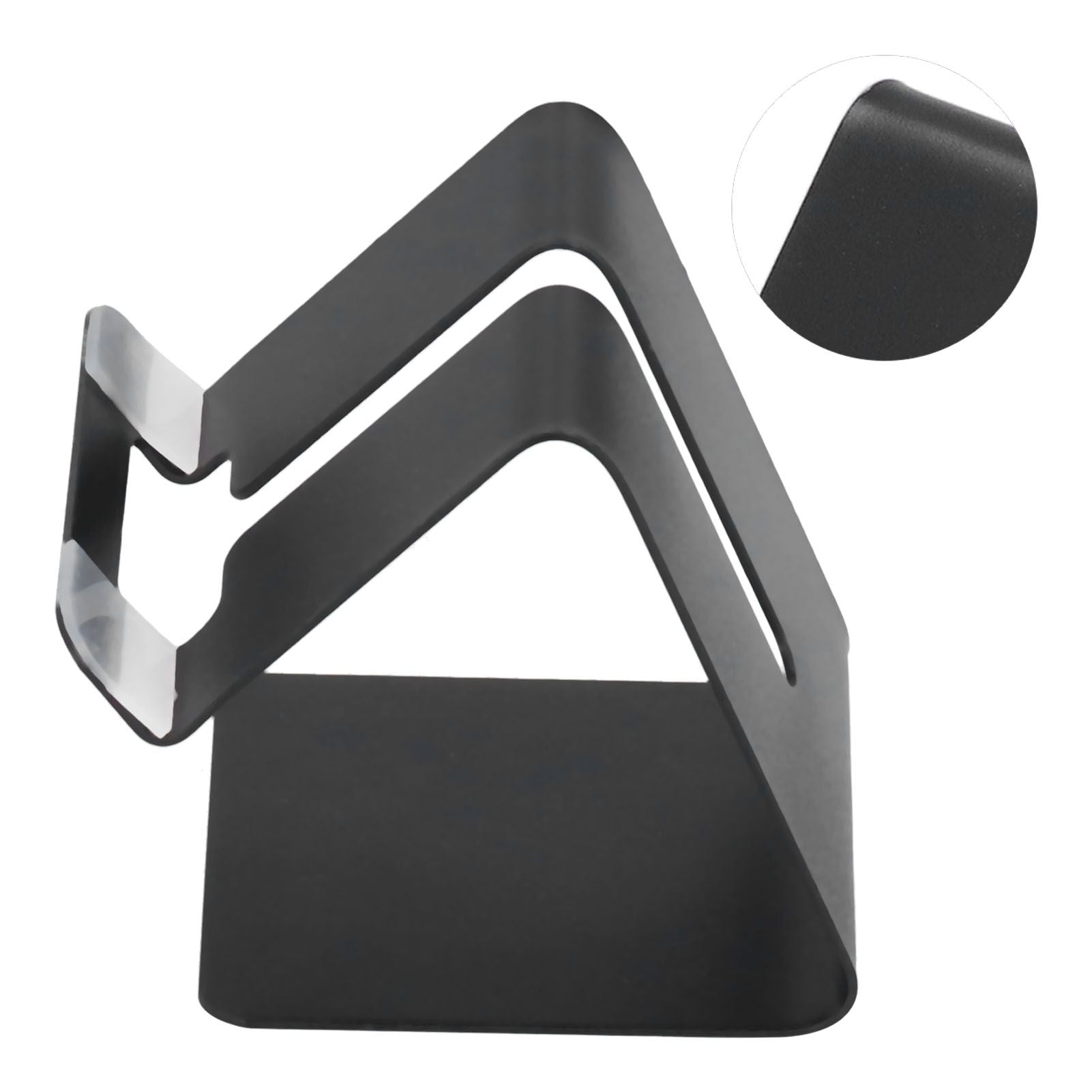 Cell Phone Holder Aluminum Alloy Lightweight and Portable Desk Phone Stand for Mobile Phones and TabletsBlack