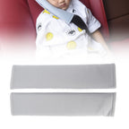 2PCS Seatbelt Pad Car Safety Belt Pad Shoulder Pad Soft Comfortable Belt Strap for Adult ChildrenGrey