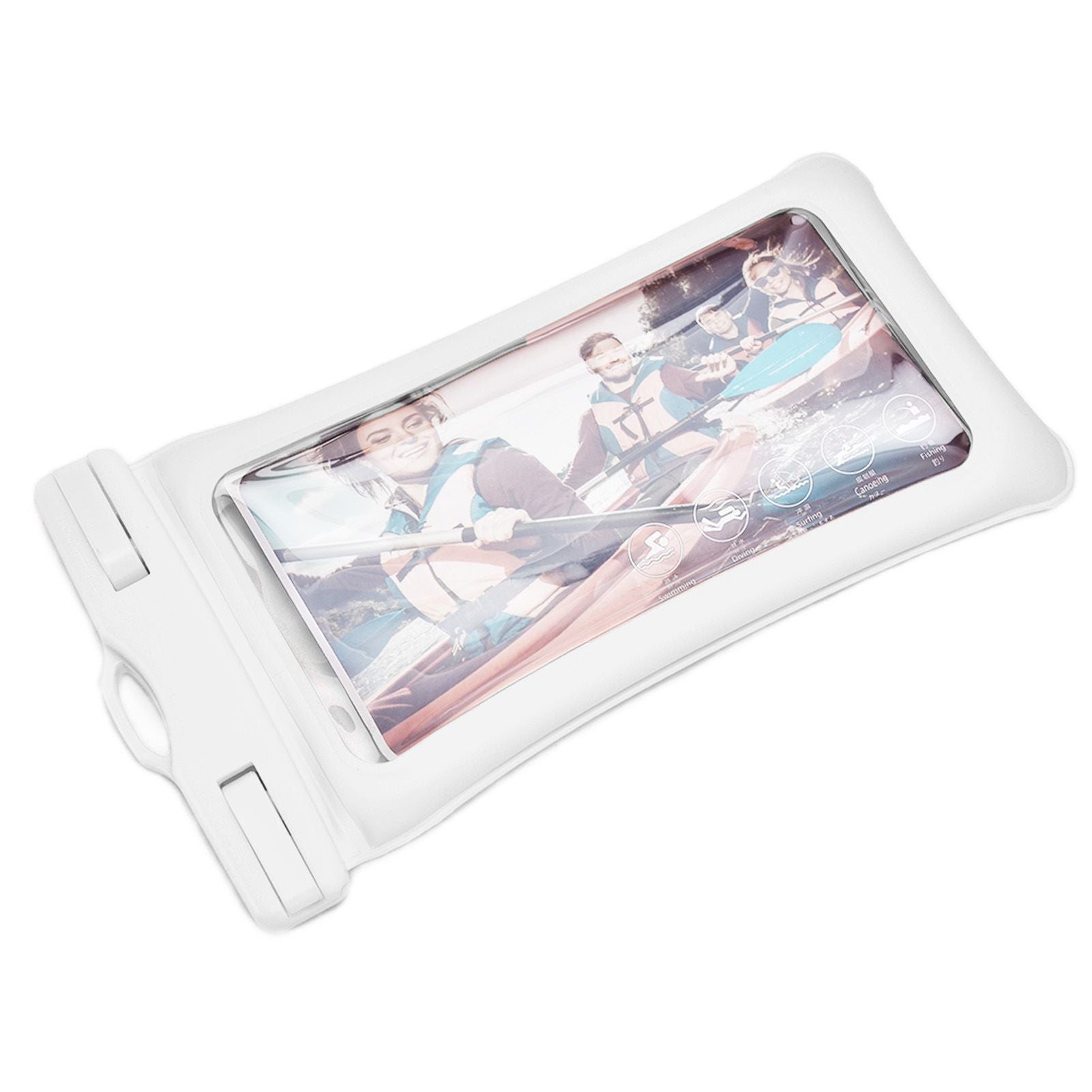 TPU Universal Floating Waterproof Phone Bag Pouch Cover with Lanyard for Below 7.2‑inch PhoneWhite