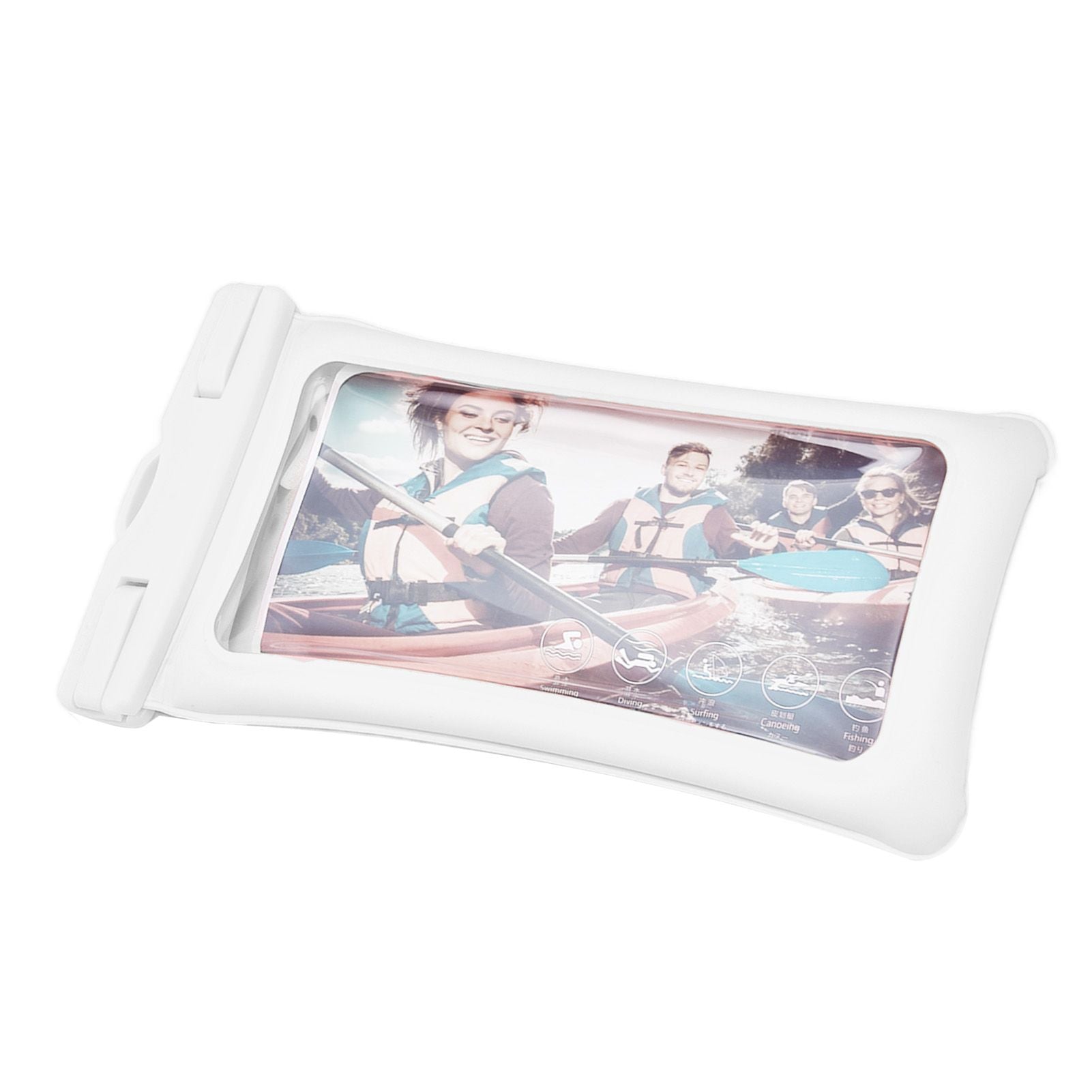 TPU Universal Floating Waterproof Phone Bag Pouch Cover with Lanyard for Below 7.2‑inch PhoneWhite