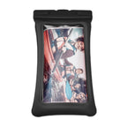 TPU Universal Floating Waterproof Phone Bag Pouch Cover with Lanyard for Below 7.2‑inch PhoneBlack