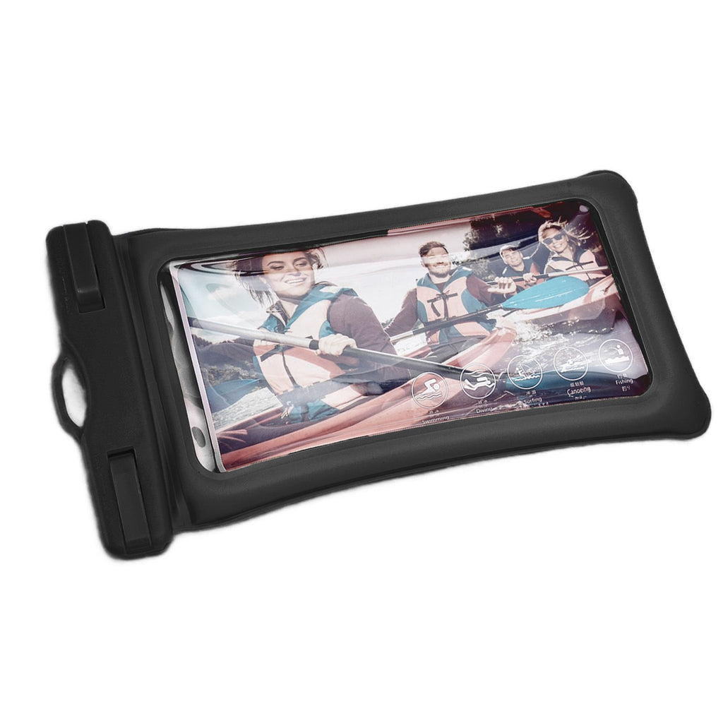 TPU Universal Floating Waterproof Phone Bag Pouch Cover with Lanyard for Below 7.2‑inch PhoneBlack