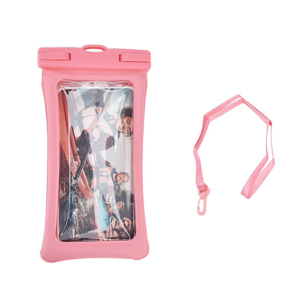 TPU Universal Floating Waterproof Phone Bag Pouch Cover with Lanyard for Below 7.2‑inch PhonePink