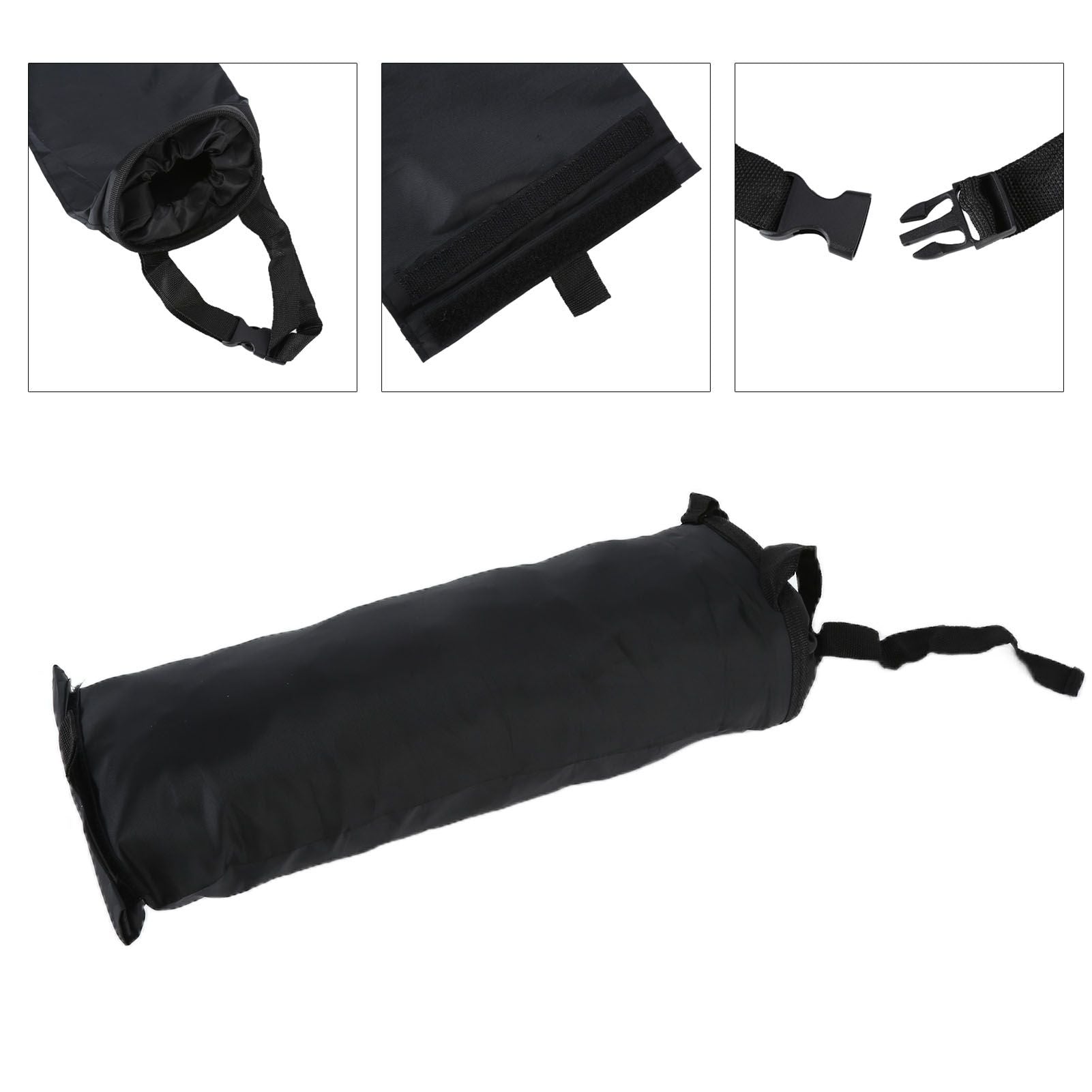 Multifunctional Car Waste Bin Garbage Bag Back Seat Hanging Storage Bag Travel Organizer HolderBlack
