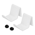 2pcs Game Controller Stand White Acrylic Durable Gamepad Holder with Wire Clamp for Gamepad Headphone Organizing