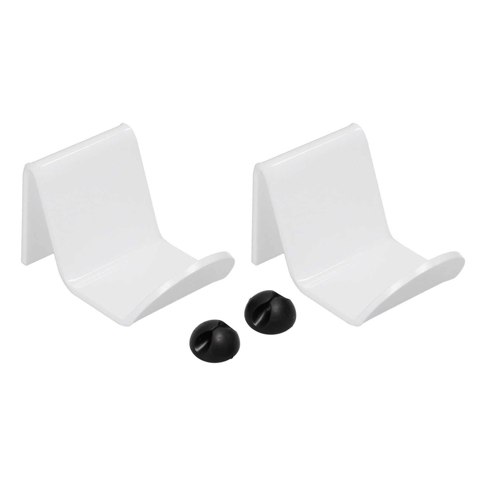 2pcs Game Controller Stand White Acrylic Durable Gamepad Holder with Wire Clamp for Gamepad Headphone Organizing