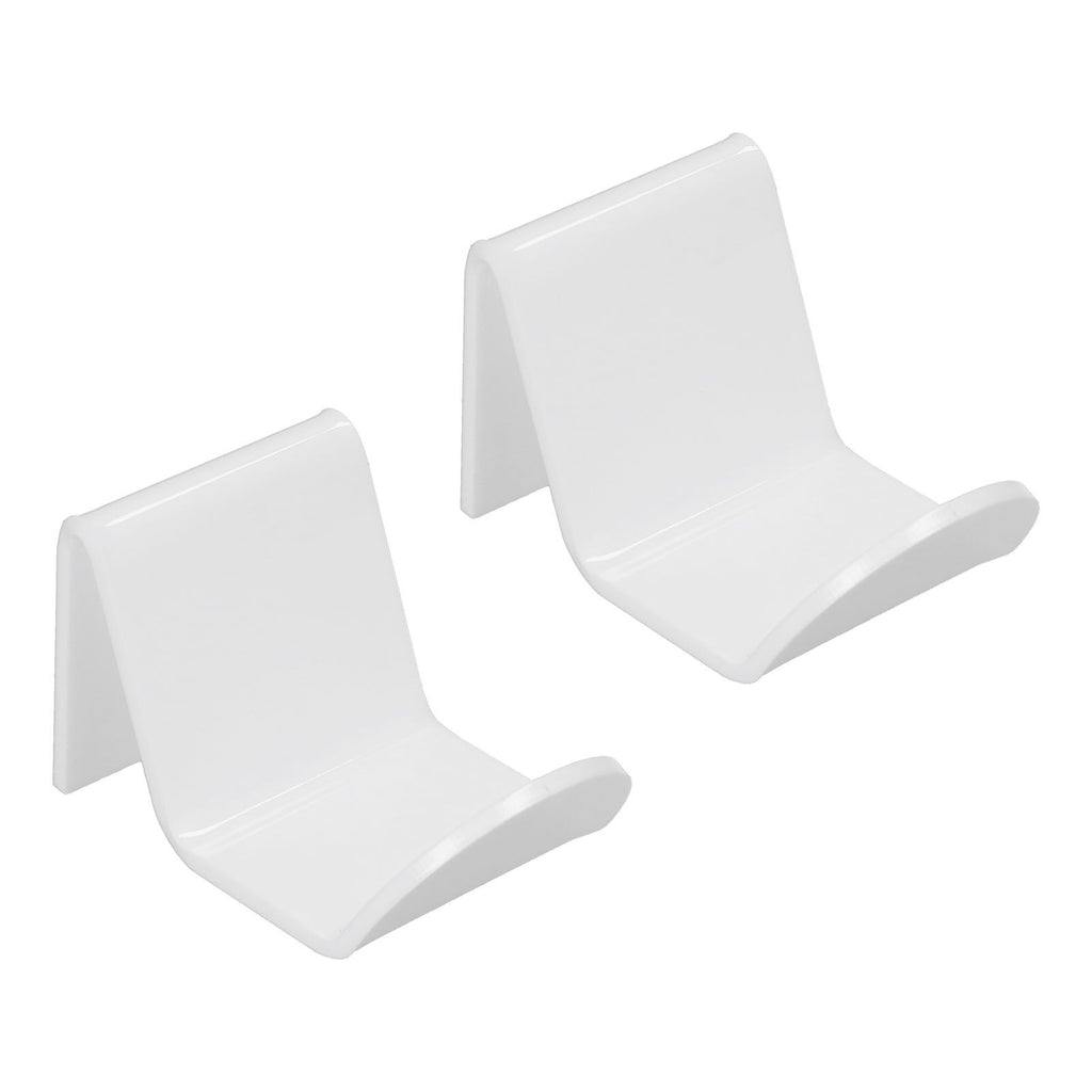 2pcs Game Controller Stand White Acrylic Durable Gamepad Holder with Wire Clamp for Gamepad Headphone Organizing