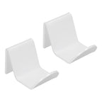 2pcs Game Controller Stand White Acrylic Durable Gamepad Holder with Wire Clamp for Gamepad Headphone Organizing