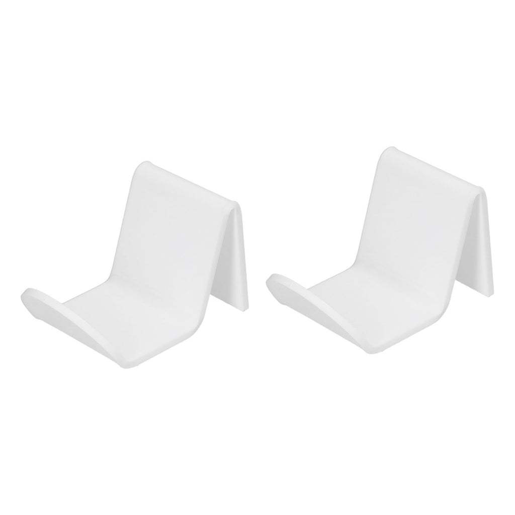2pcs Game Controller Stand White Acrylic Durable Gamepad Holder with Wire Clamp for Gamepad Headphone Organizing
