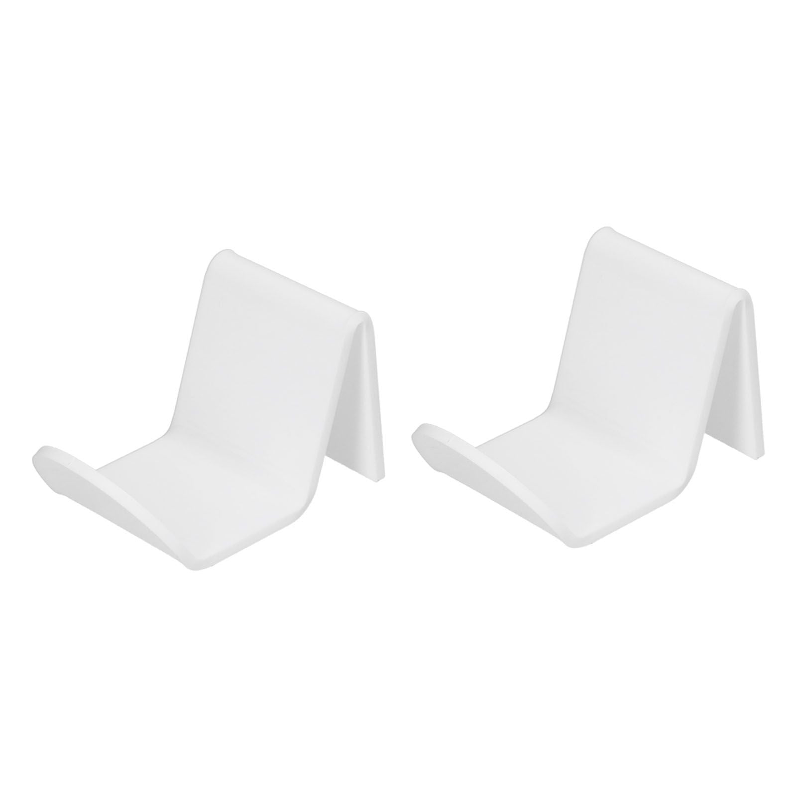 2pcs Game Controller Stand White Acrylic Durable Gamepad Holder with Wire Clamp for Gamepad Headphone Organizing