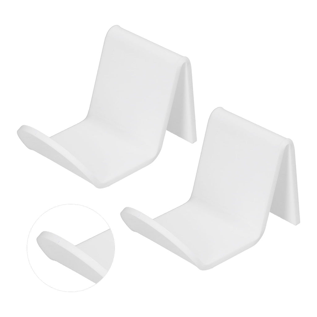 2pcs Game Controller Stand White Acrylic Durable Gamepad Holder with Wire Clamp for Gamepad Headphone Organizing