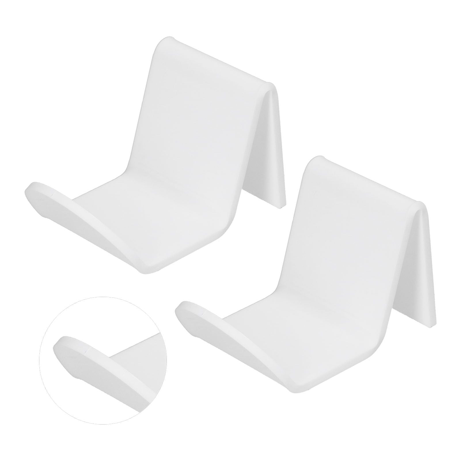 2pcs Game Controller Stand White Acrylic Durable Gamepad Holder with Wire Clamp for Gamepad Headphone Organizing