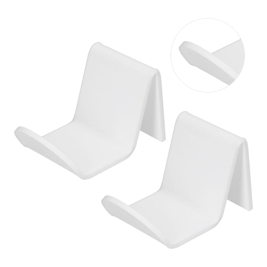 2pcs Game Controller Stand White Acrylic Durable Gamepad Holder with Wire Clamp for Gamepad Headphone Organizing