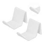 2pcs Game Controller Stand White Acrylic Durable Gamepad Holder with Wire Clamp for Gamepad Headphone Organizing
