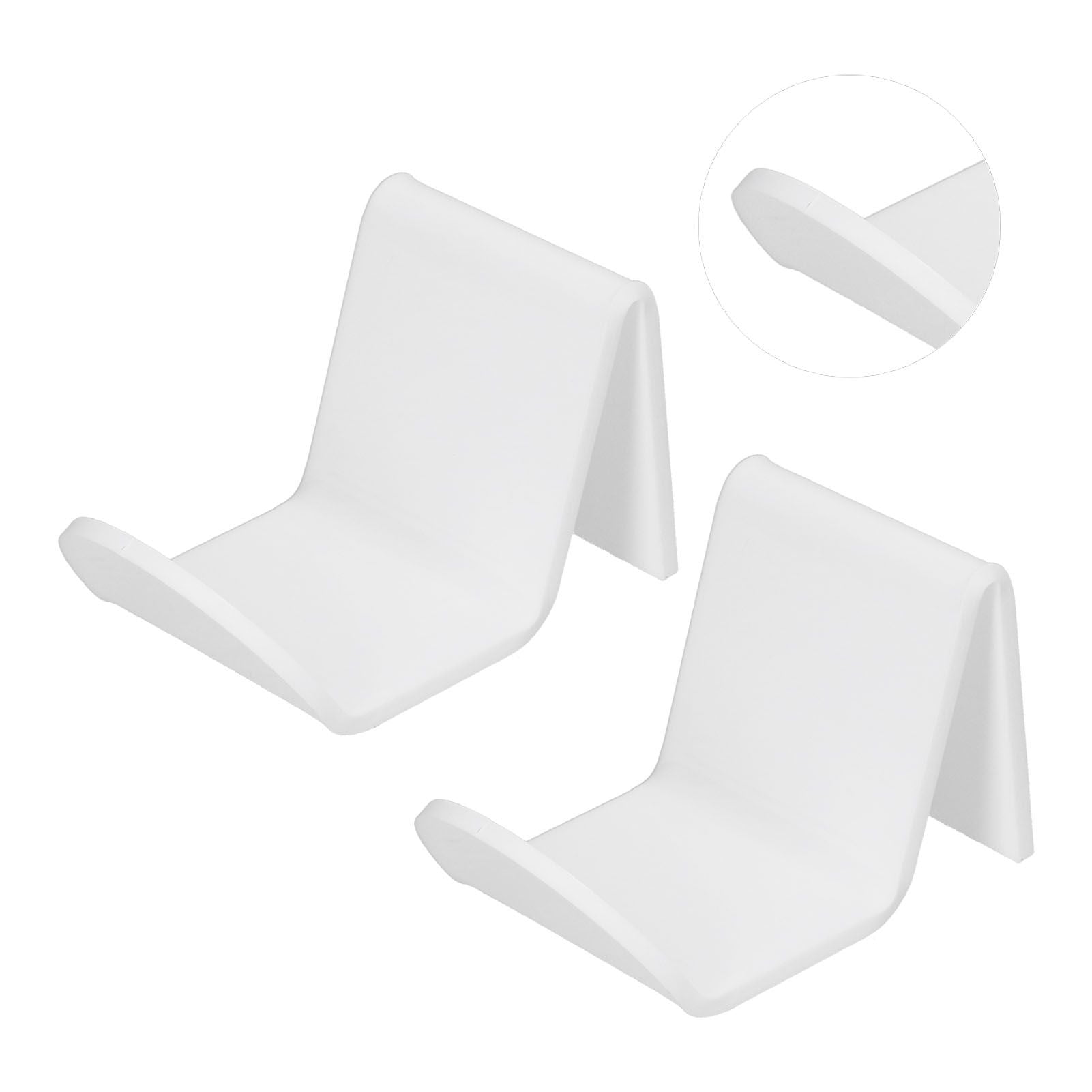 2pcs Game Controller Stand White Acrylic Durable Gamepad Holder with Wire Clamp for Gamepad Headphone Organizing
