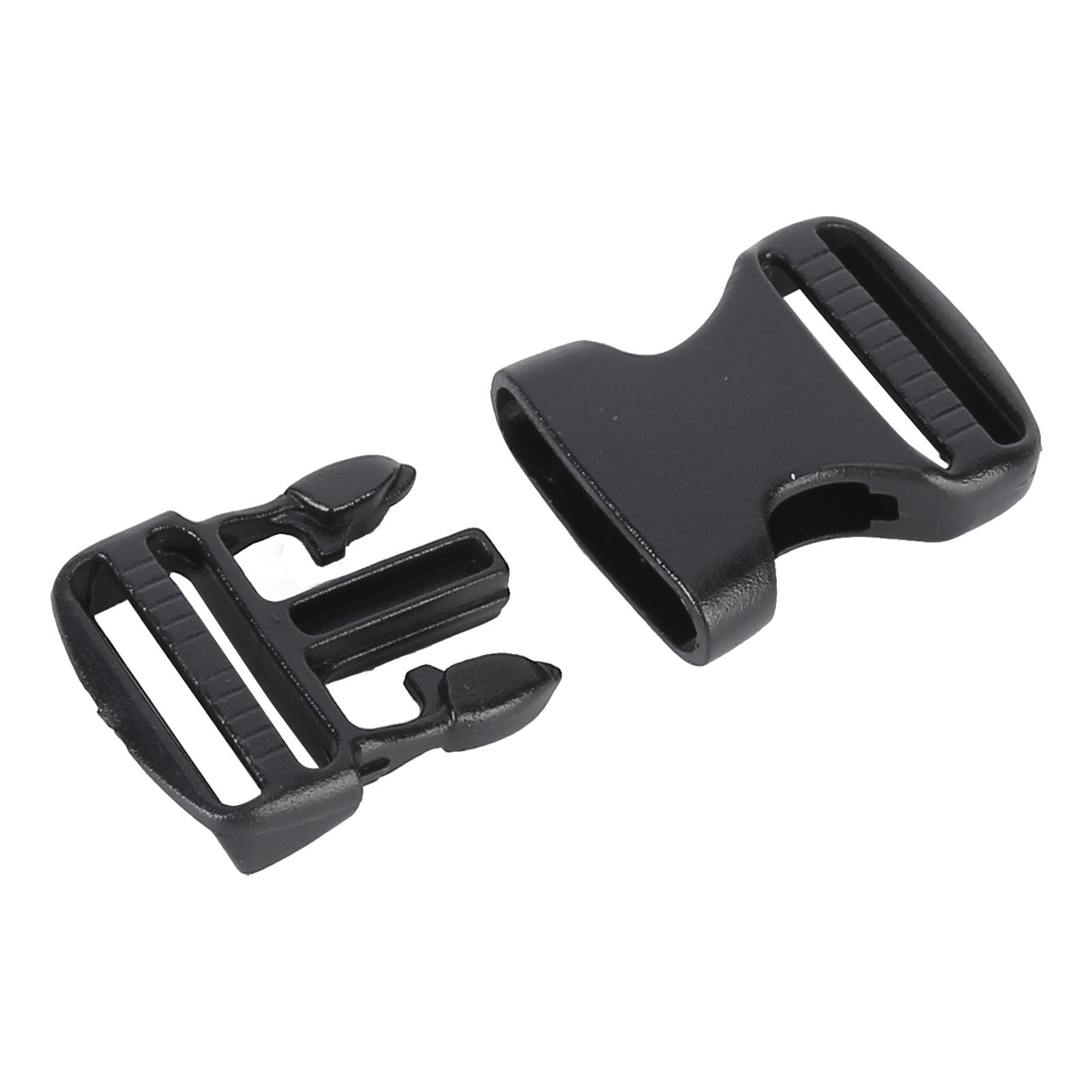 5Pcs Quick Release Buckle Plastic Dual Adjustable Strap Buckles Replacement DIY Craft for Backpack BlackFor 20mm Width Strap