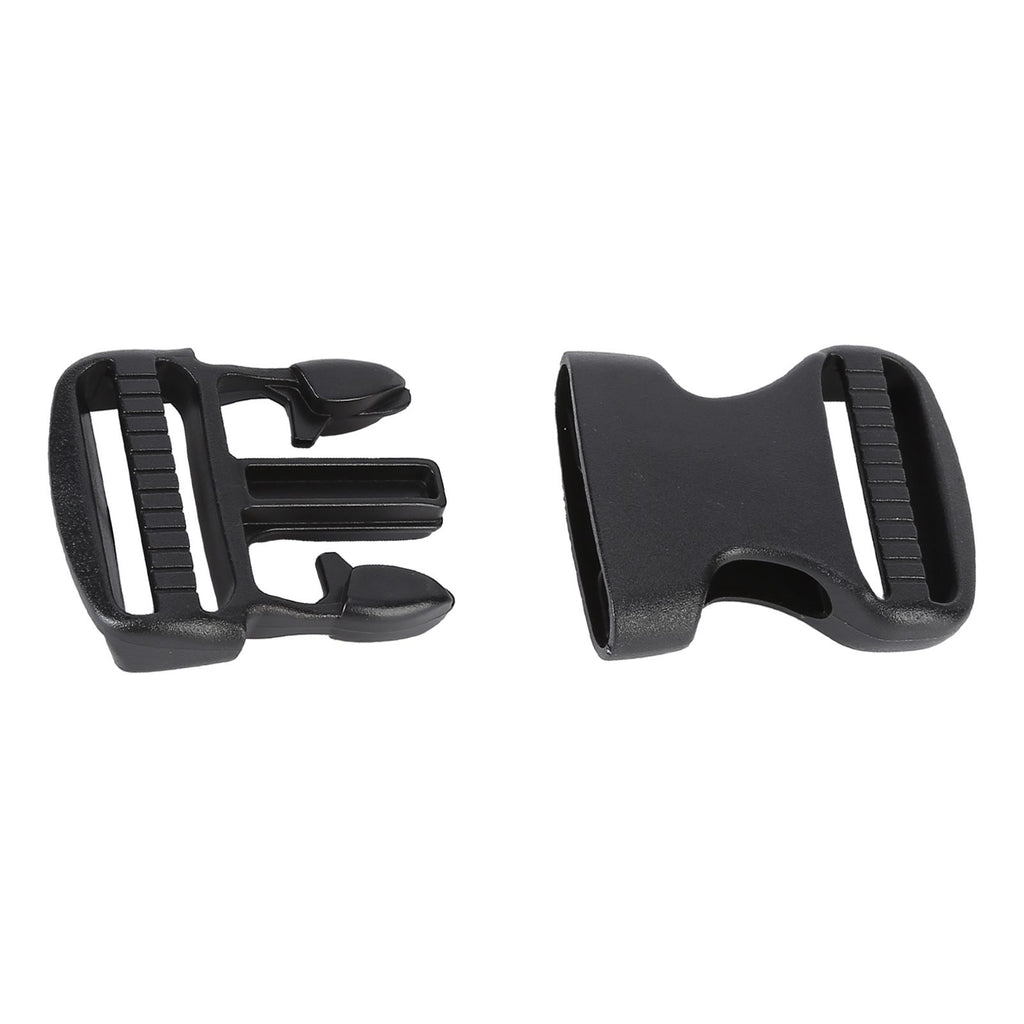 5Pcs Quick Release Buckle Plastic Dual Adjustable Strap Buckles Replacement DIY Craft for Backpack BlackFor 32mm Width Strap