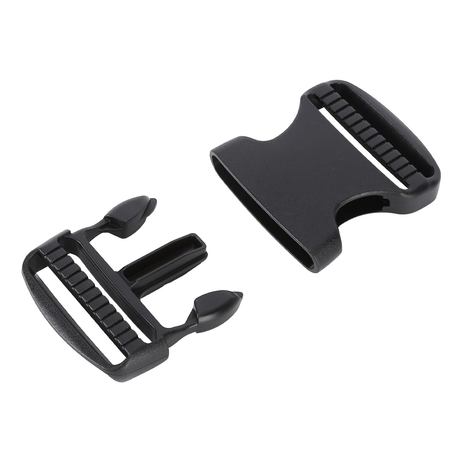 5Pcs Quick Release Buckle Plastic Dual Adjustable Strap Buckles Replacement DIY Craft for Backpack BlackFor 50mm Width Strap