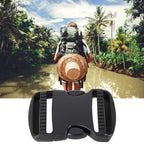 5Pcs Quick Release Buckle Plastic Dual Adjustable Strap Buckles Replacement DIY Craft for Backpack BlackFor 50mm Width Strap