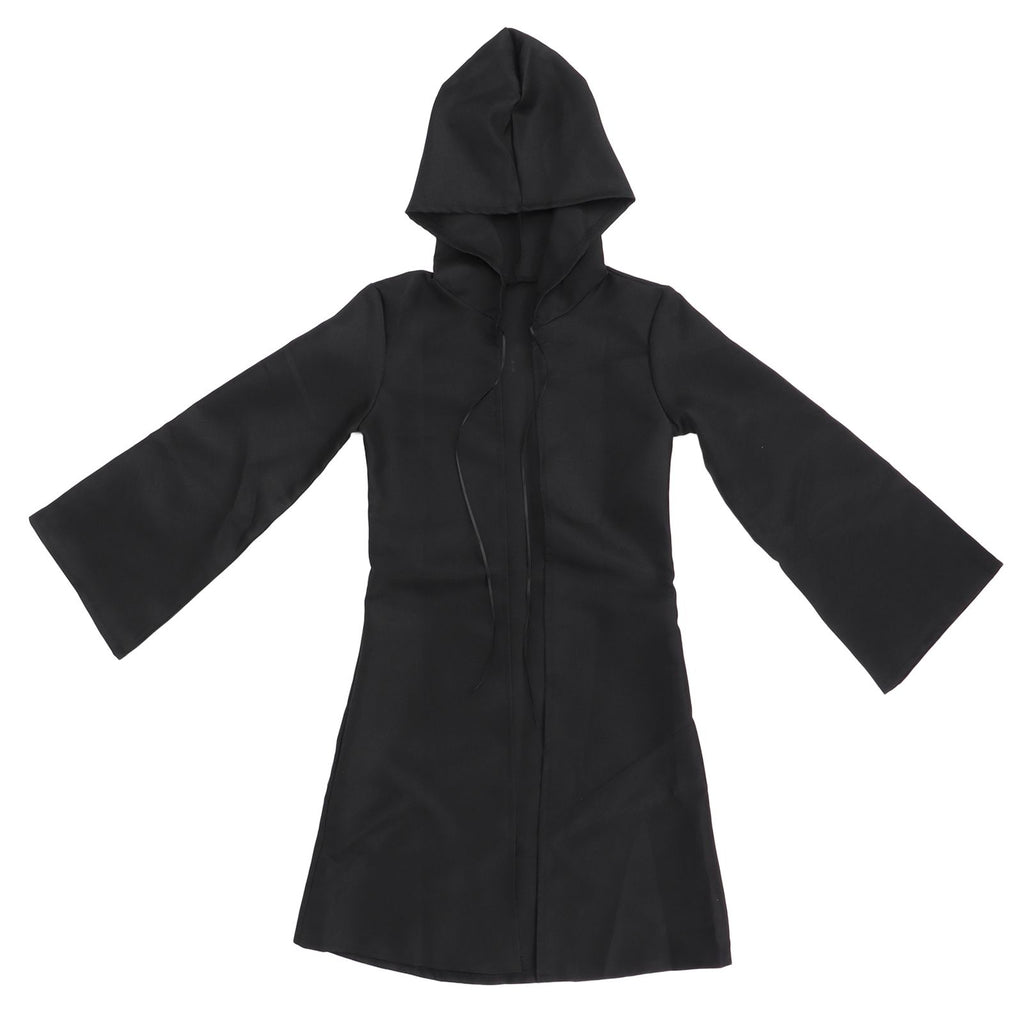 Halloween Hooded Black Cape Unisex Long Cloak Cosplay Dress Clothing Costume Party for AdultM