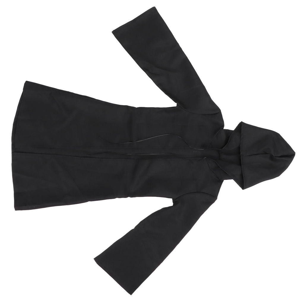 Halloween Hooded Black Cape Unisex Long Cloak Cosplay Dress Clothing Costume Party for AdultM