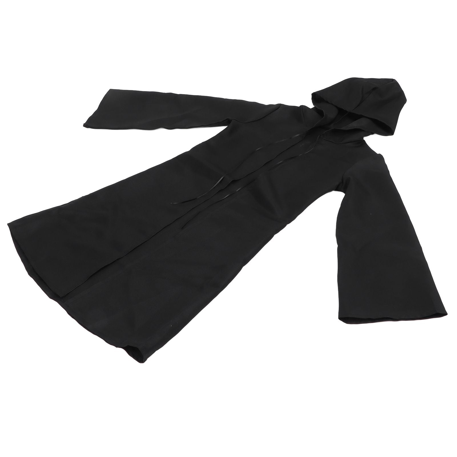 Halloween Hooded Black Cape Unisex Long Cloak Cosplay Dress Clothing Costume Party for AdultM