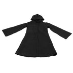Halloween Hooded Black Cape Unisex Long Cloak Cosplay Dress Clothing Costume Party for AdultL