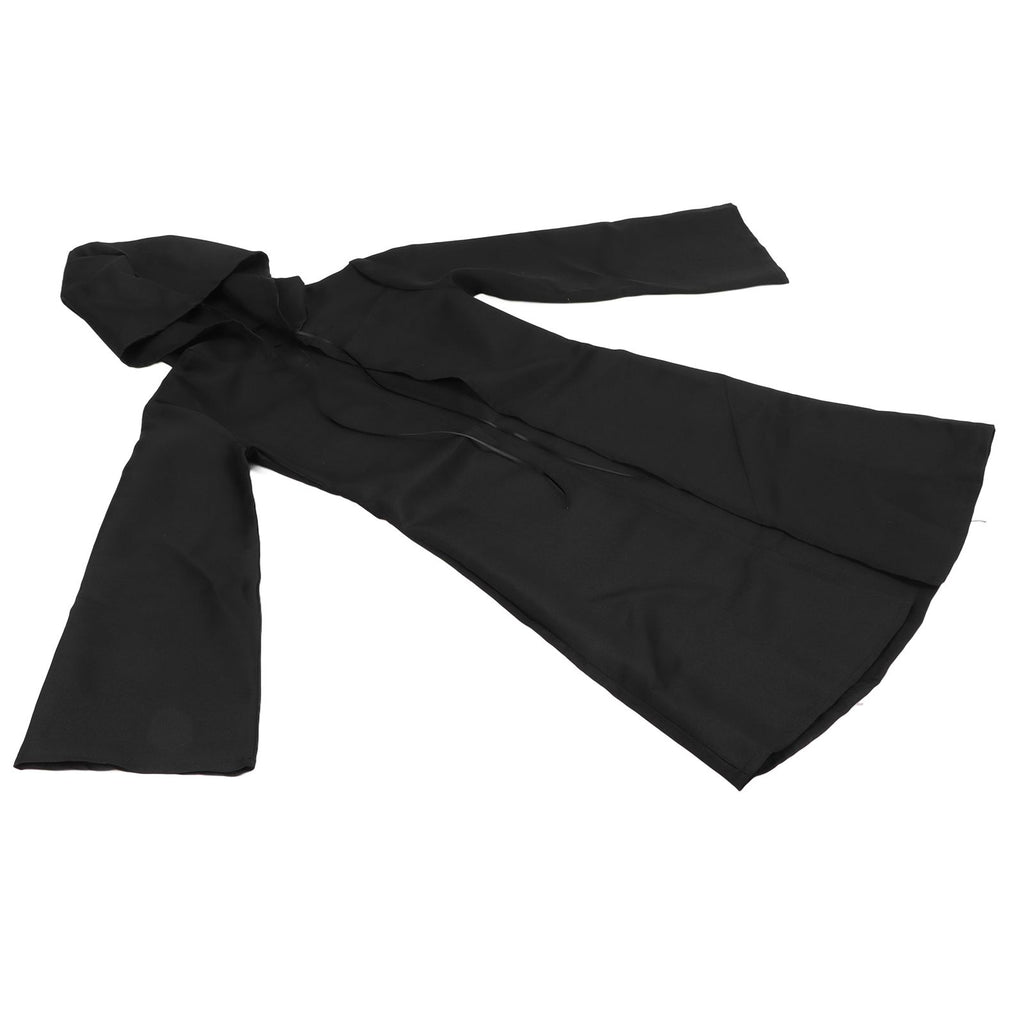 Halloween Hooded Black Cape Unisex Long Cloak Cosplay Dress Clothing Costume Party for AdultL
