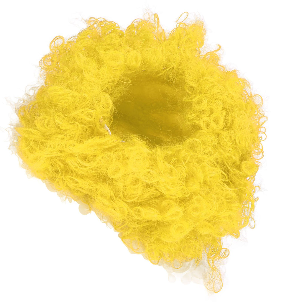 Adult Innovative Color Party Wig Halloween Interesting Headgear for Circus Troup FootballYellow