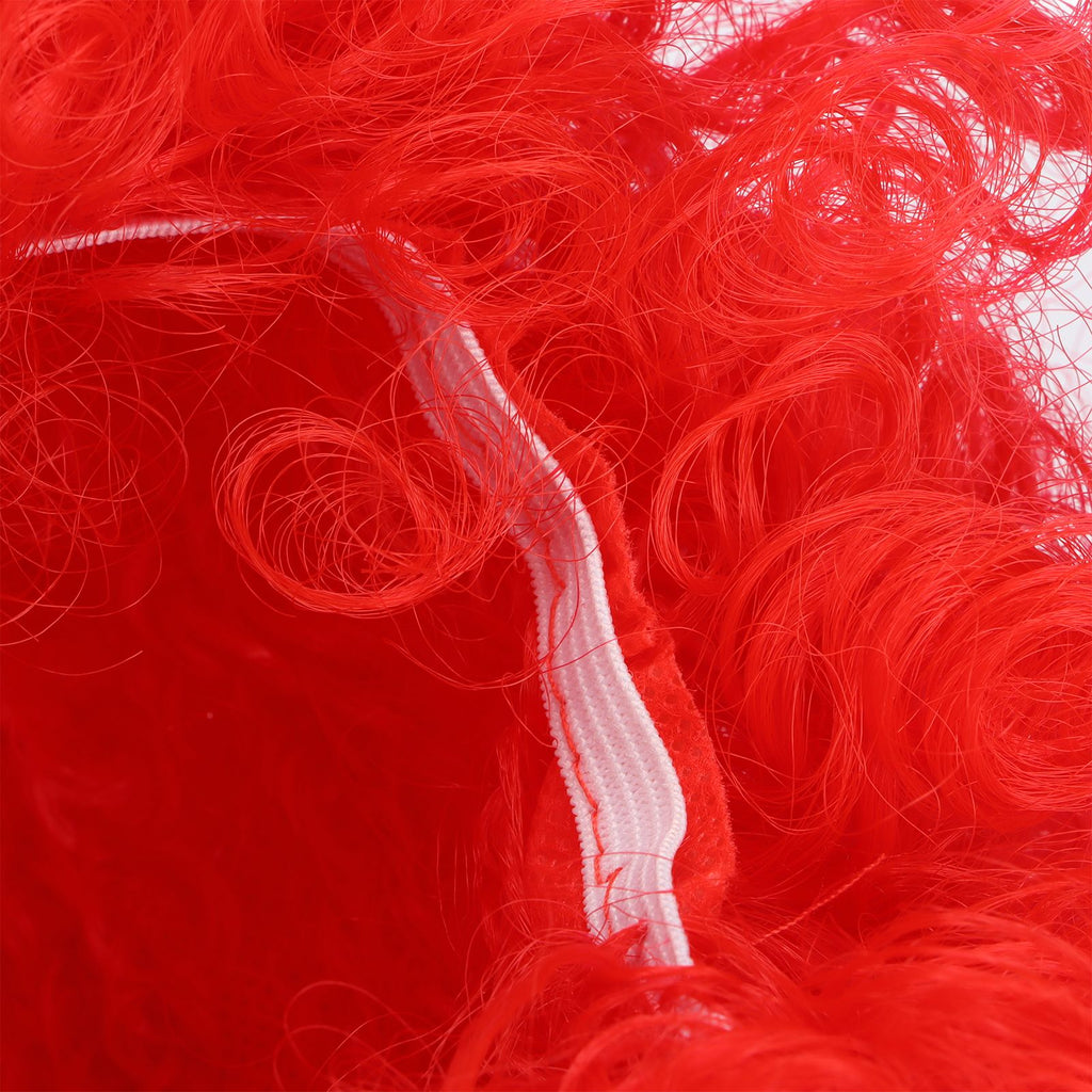 Adult Innovative Color Party Wig Halloween Interesting Headgear for Circus Troup FootballRed