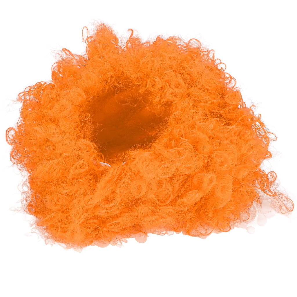 Adult Innovative Color Party Wig Halloween Interesting Headgear for Circus Troup FootballOrange
